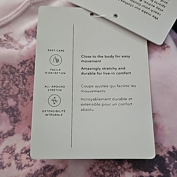 Athleta Girls High Rise Printed Chit Chat Tight, Size XL/14, Moonstone Pink, NWT - Picture 10 of 12